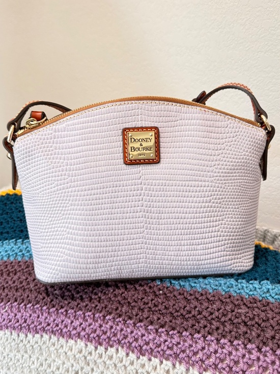 Dooney & Bourke Handbags - Dooney & Bourke Lilac Suki Leather Crossbody Bag.